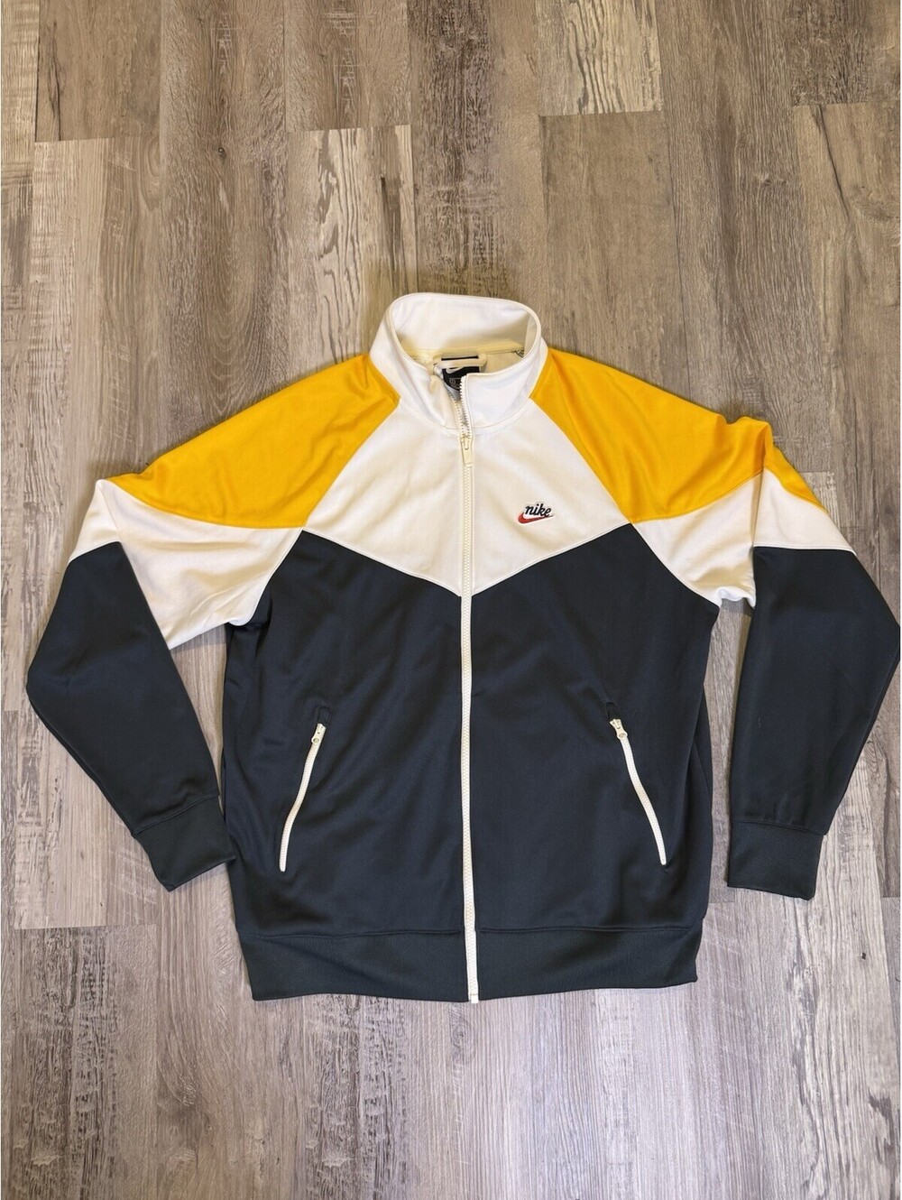 Nike Track Jacket Mens Small Lightweight Full Zip Colorful Heritage Y2K